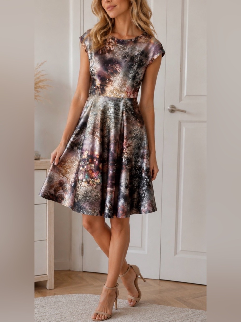 TED BAKER  Multicolor Fit & Flare Dress